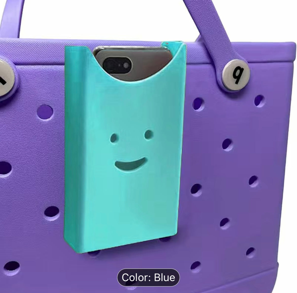 Tote bag phone holder