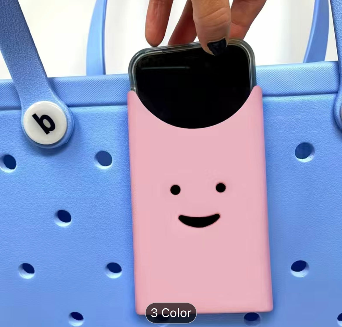 Tote bag phone holder