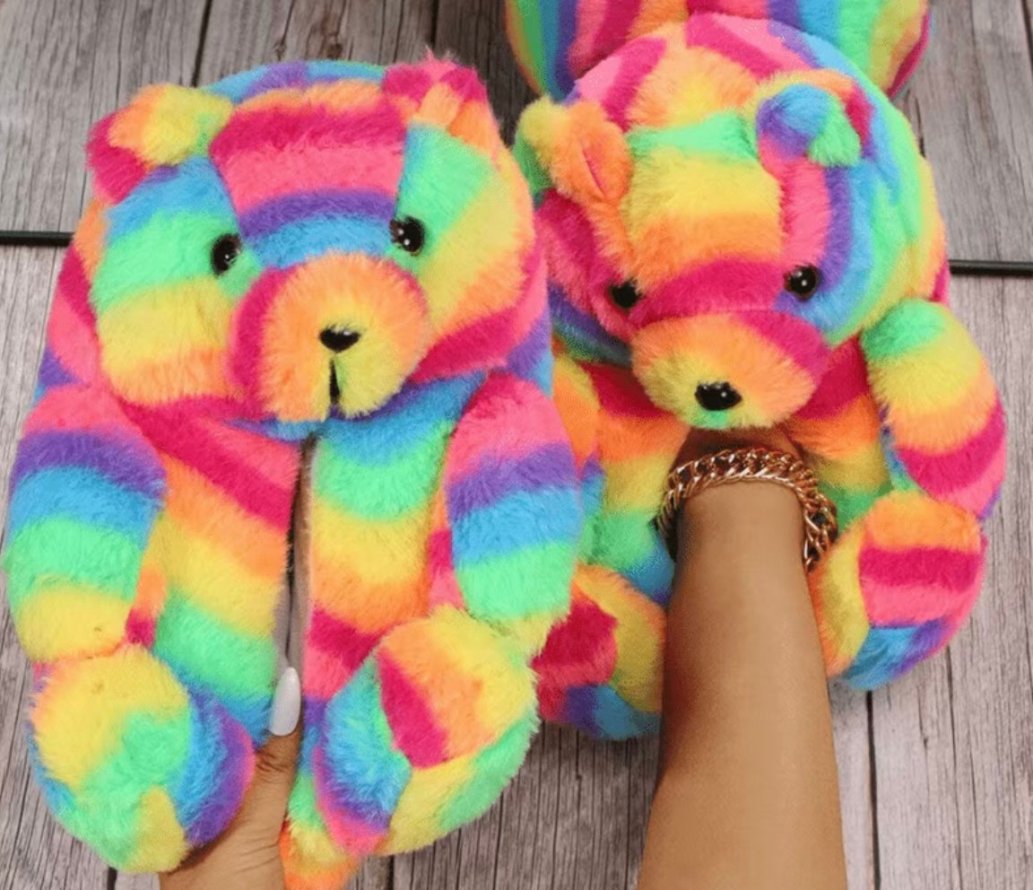 Teddy bear house slippers